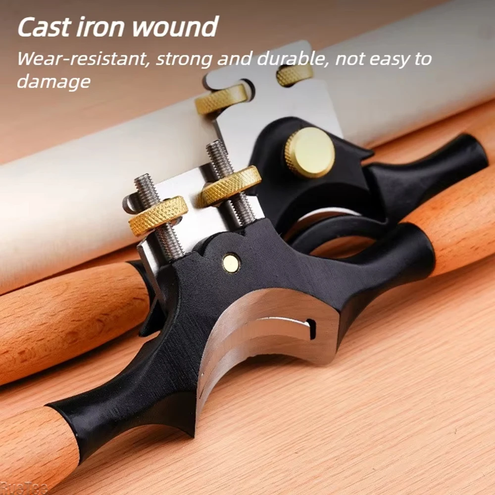 

Регулируемый мини-рукояточный рубанок с двойной ручкой из марганцевой стали для обрезки кромок и обработки древесины