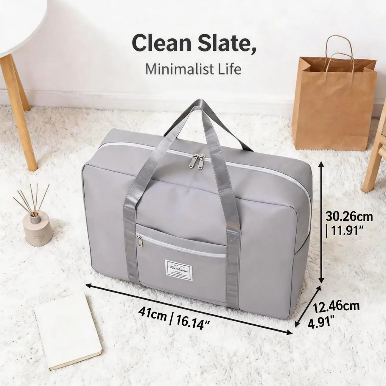 Foldable Tote Bag Multifunctional Storage Bag for Gym and Sport
