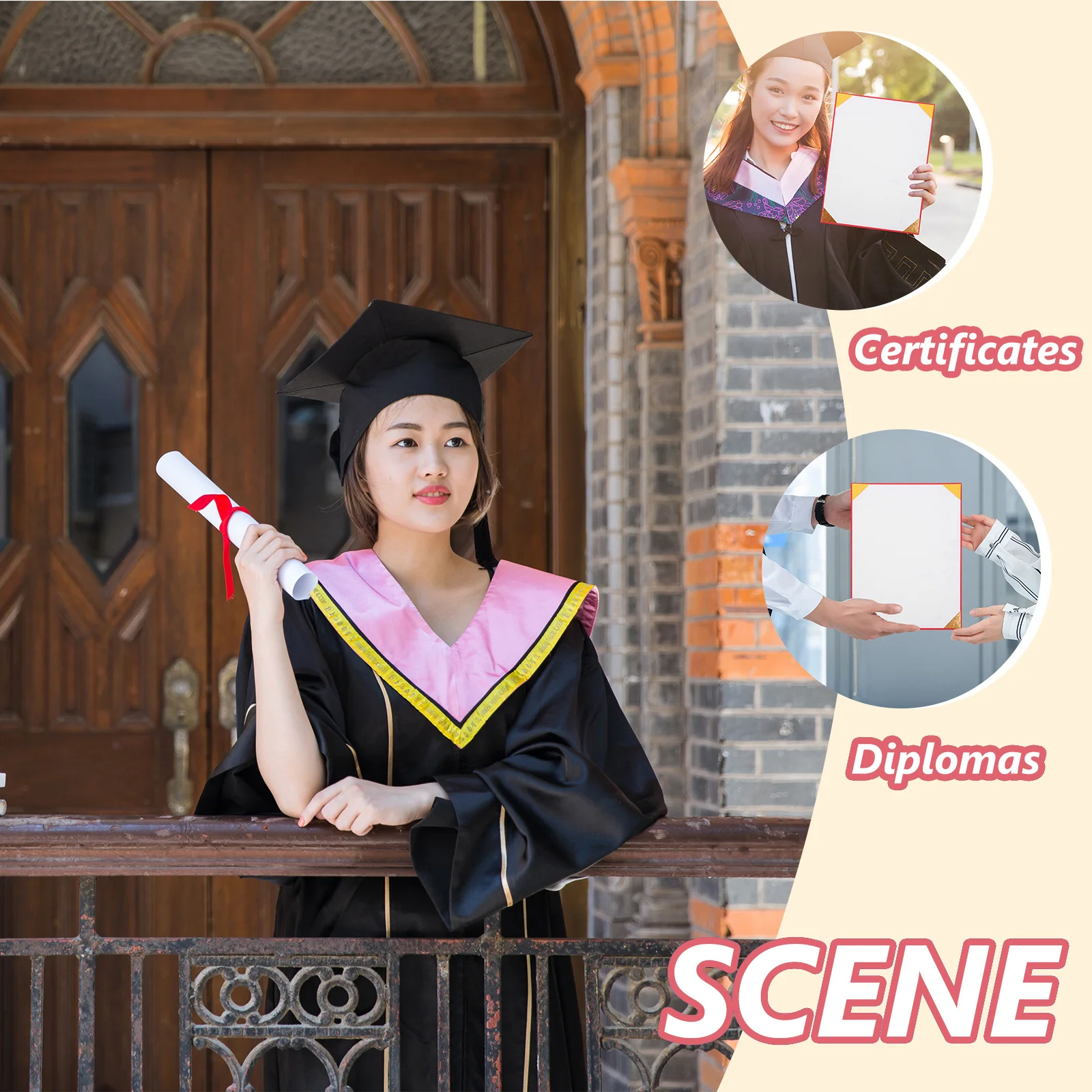 

Пустой лист бумаги для диплома, сертификат чести, внутренняя бумага, компактный размер, изысканный дизайн для школьных наградов, академических