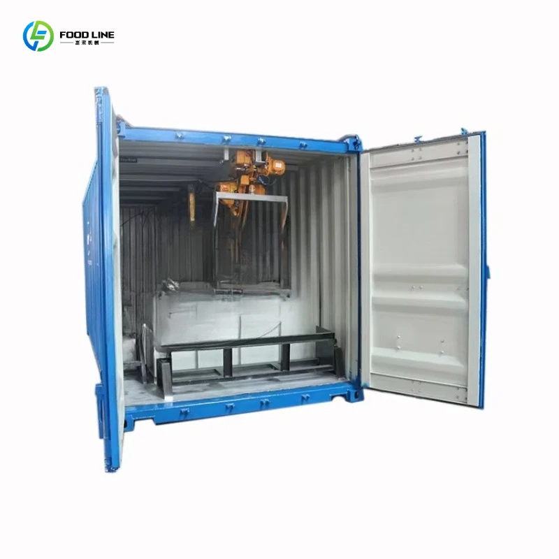 Container Block Ice Machine Industrial Direct Cooling Salt Water System with Engine Gear for Ice Storage