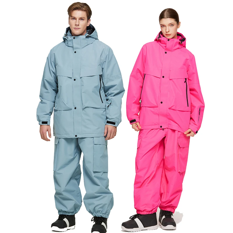 New, Women and Men Ski Clothes, Ski Jacket, Snowboarding Snow Suit Sets, Skiing Jacket and Pant, Winter Sports Suit for Unsex