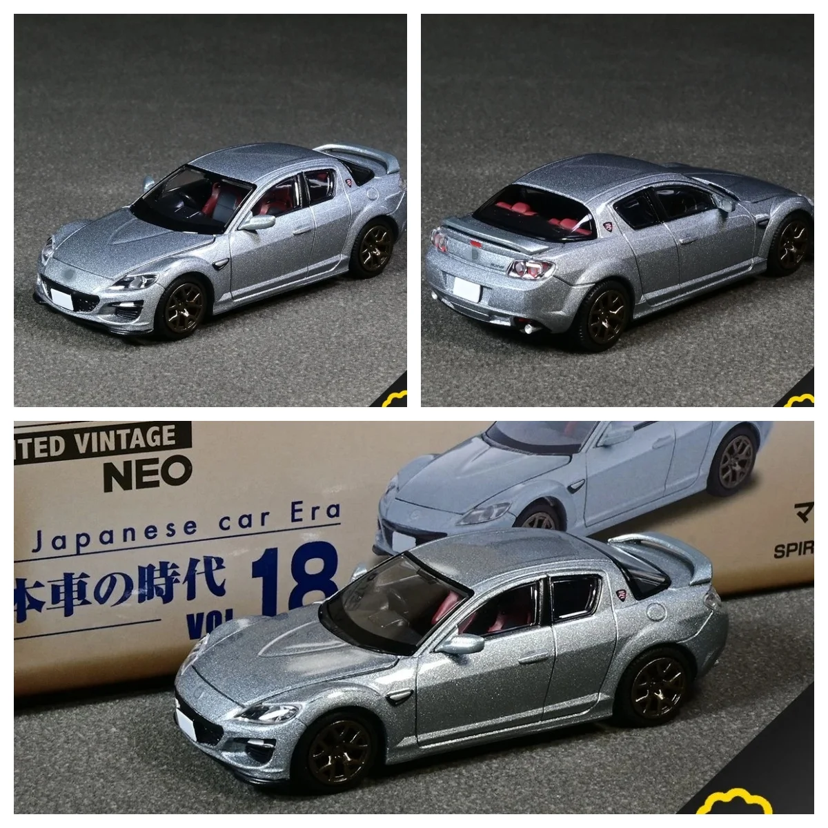 

Tomytec TLV 1:64 RX-8 Vol.18 Silver Metallic JDM Diecast Model Diecast Model Car Alloy