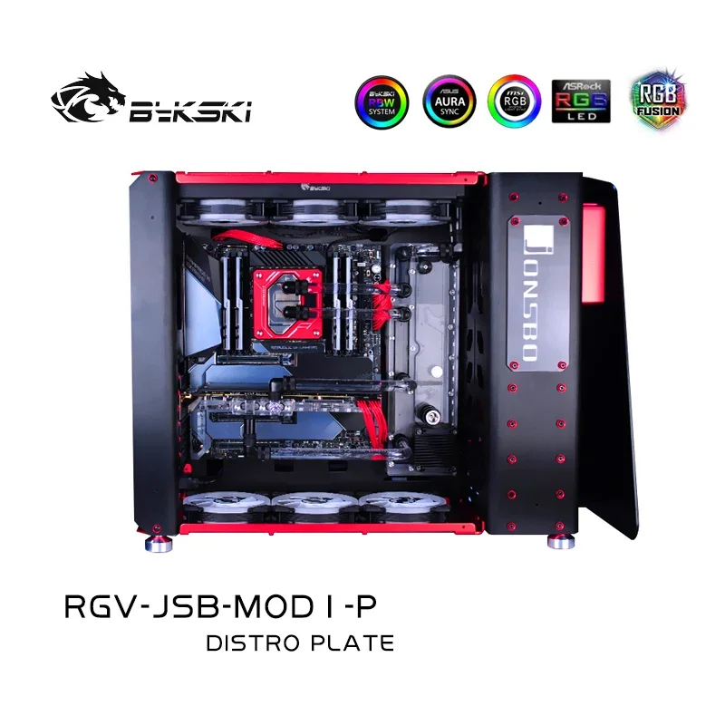 BYKSKI RGV-JSB-MOD1-P,Distro Plate For JONSBO MOD1 Case,MOD PC Water Cooling Waterway Board Reservoir For Computer CPU GPU