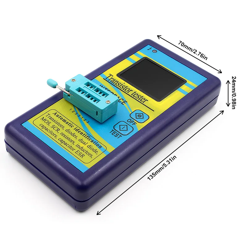 Probador de transistores M328, resistencia de capacitancia, inductor, condensador, medidor ESR, Detector de verificación, tiristor de diodo identificado automático