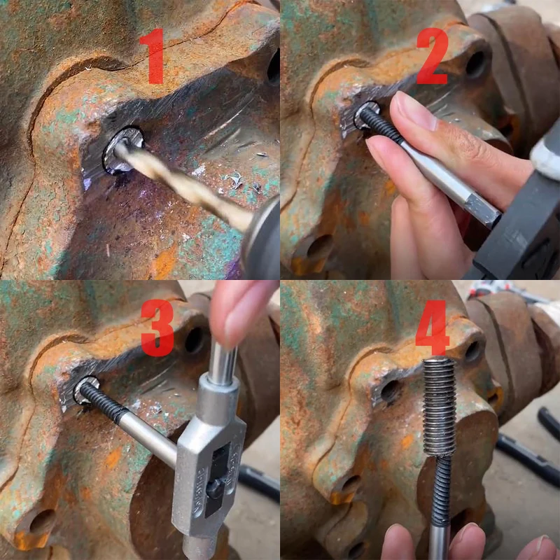 5Pcs Set Screw Extractor Center Drill Bits Guide Set Broken Pipe Extractor Broken Damaged Bolt Remover Removal Speed Easy Set