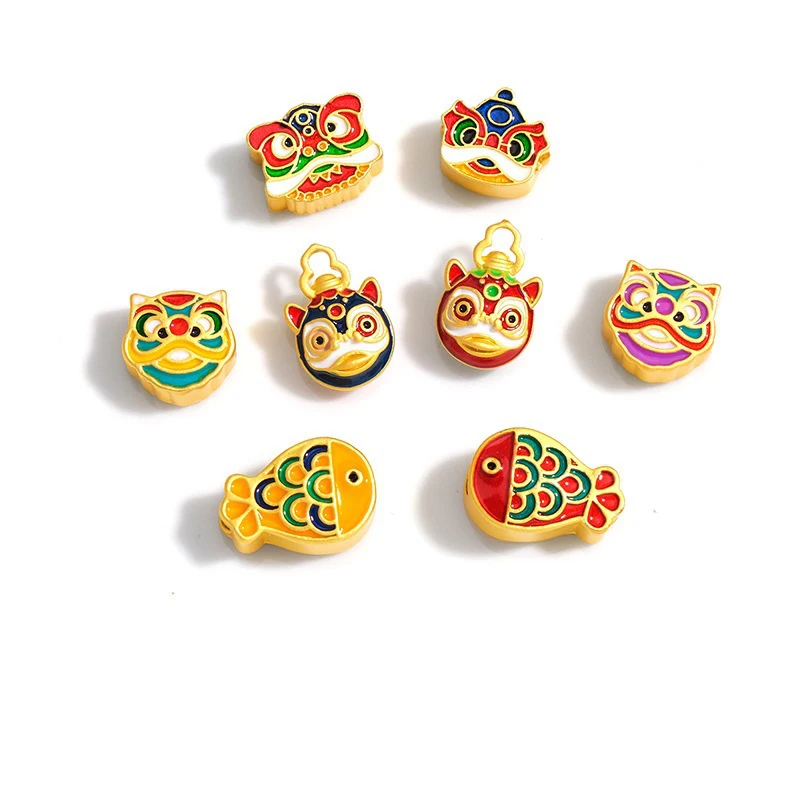 لتقوم بها بنفسك شينغشي المحمص الأزرق الملونة أسماك كوي ، الصين شيك الرياح بالتنقيط النفط ، اكسسوارات حبل اليد ، هدية بالجملة ، جديد