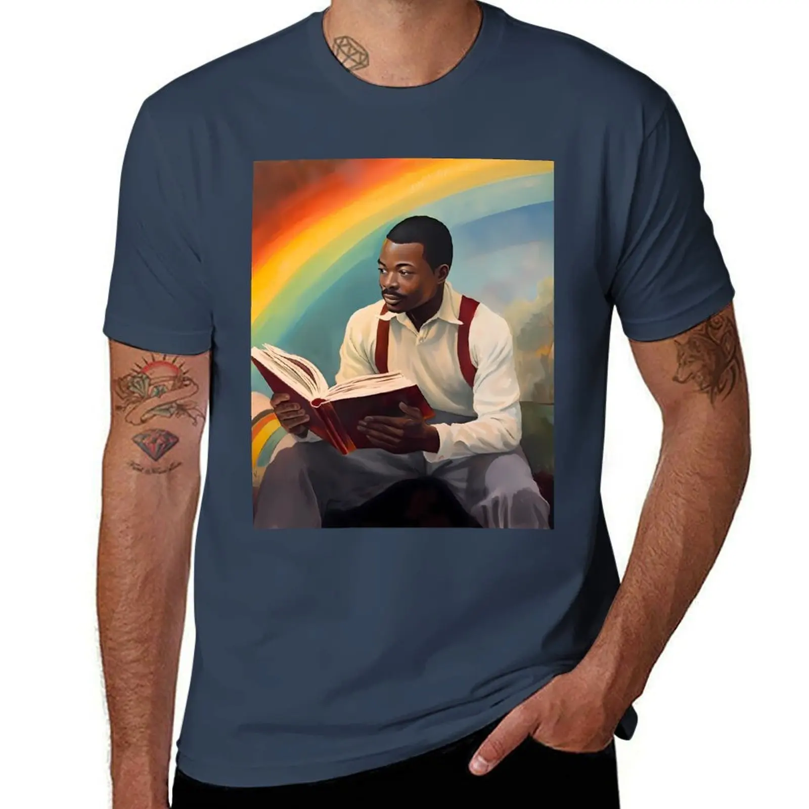 The Reading Rainbow T-Shirt t shirt custom print man t shirt cotton T-Shirt
