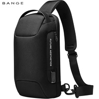 BANGE Business Crossbody Bag Men Portable Shoulder Messenger Bags Male Waterproof Travel Short Trip Chest Bag For 9.7 Inch iPad