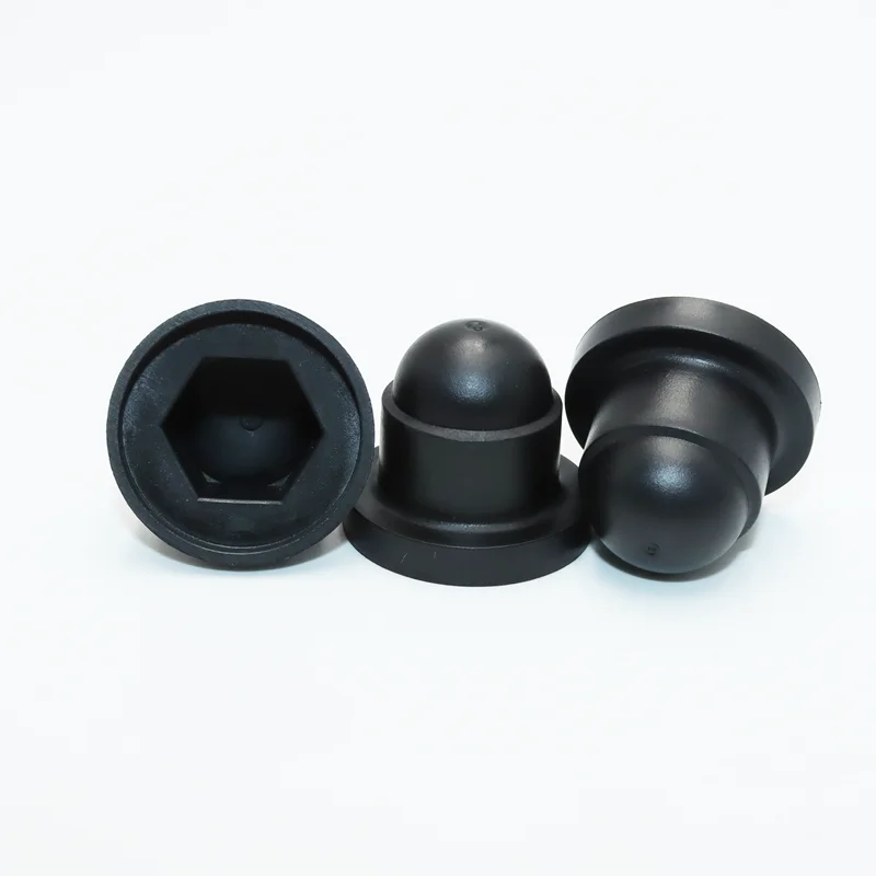 20p pe Bolzen abdeckung Schraub kappen Sechs kant kappe Kuppel Kunststoffs ch raube Mutter m8 m10 m12 schwarz Nylon einsatz Konter mutter Rostschutz abdeckung – Detail 1