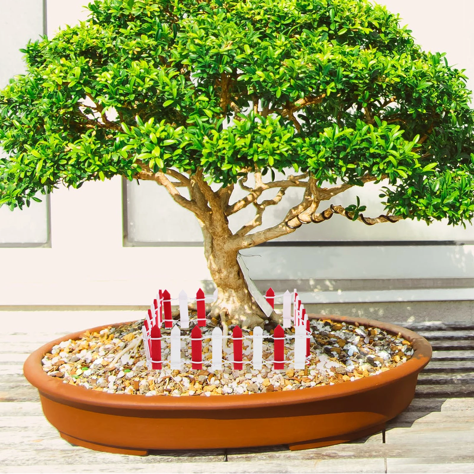 10 Uds Mini valla decoración de granja falsa suculentas decoración de jardín adorno modelo MDF