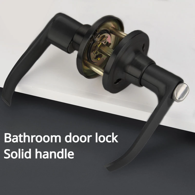 

Three-lever handle lock zinc alloy interior door locks mute locks cross-border locks three-lever handle lock bathroom door locks