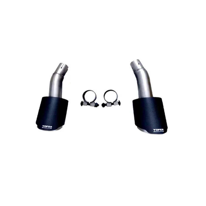 

Yofer factory car exhaust system carbon fiber stainless steel throat system tip exhaust tail pipe universal