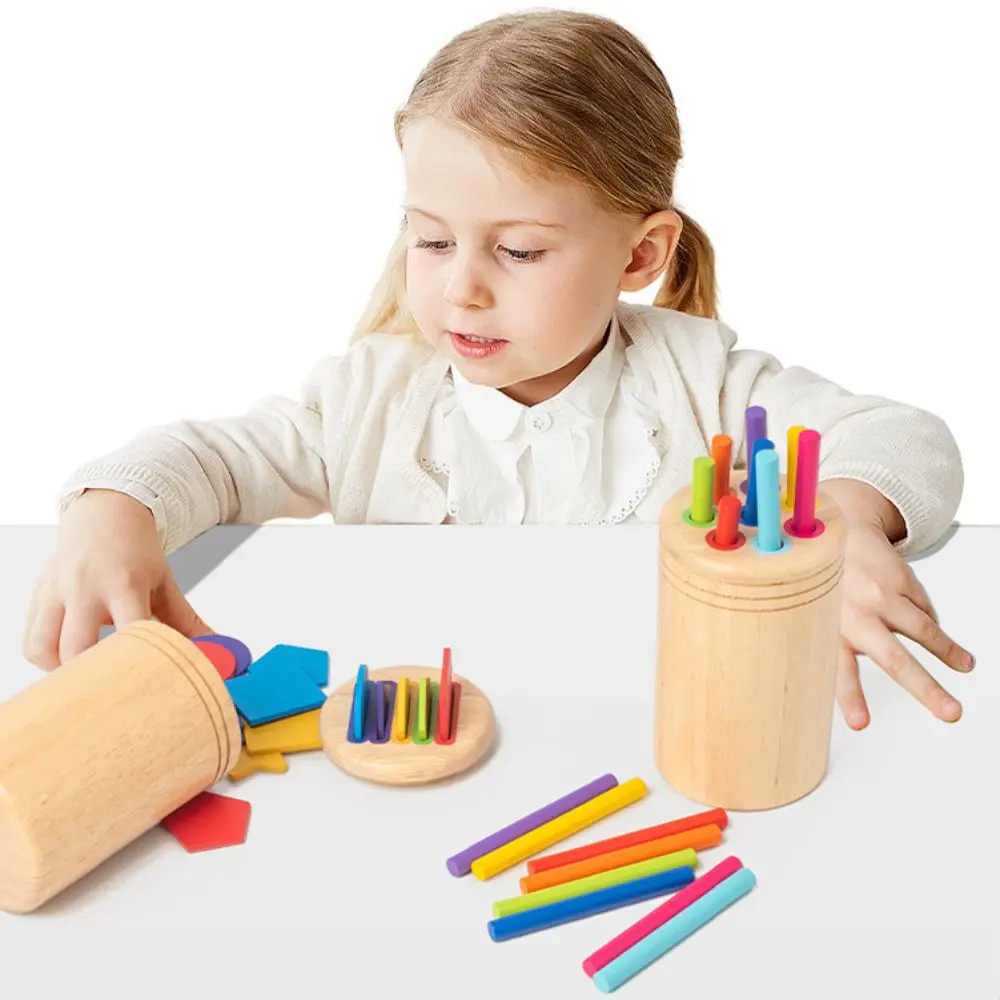 Juguetes de clasificación de colores Montessori, juguetes educativos de madera para edades tempranas, juguetes a juego, entrenamiento cognitivo seguro, juego de rompecabezas