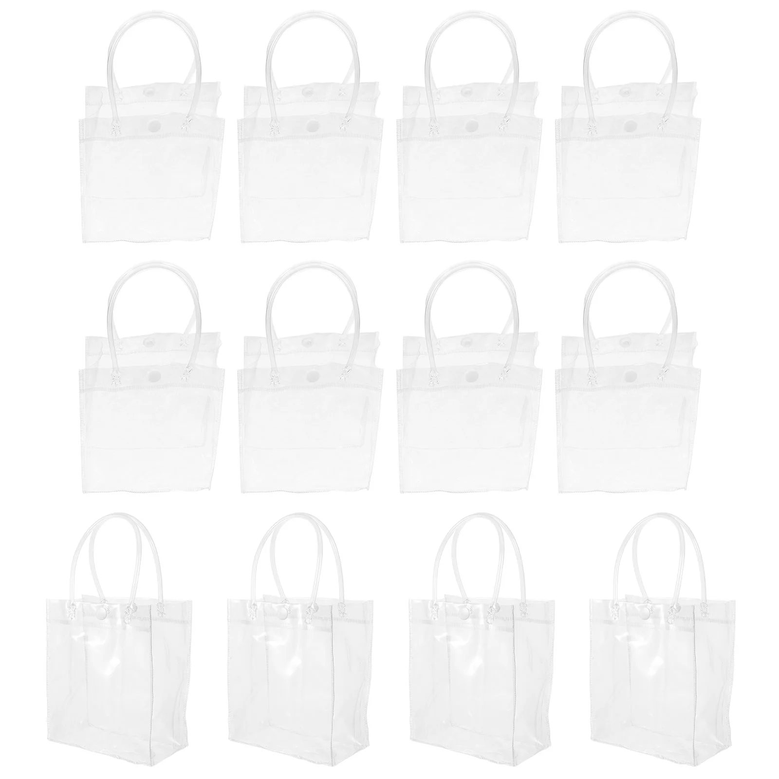 

Plastic Tote Bag Transparent Pvc Present Small Shopping Bags Clear Gift Baby with Handles Candy