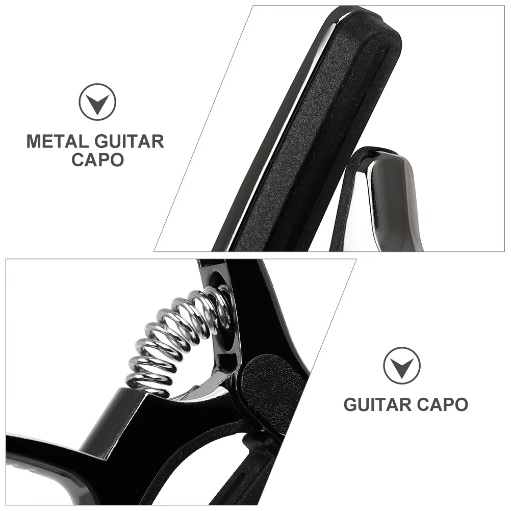

Capo Guitar Tuning Accessory Part Simple Metal Sandhi Clip Black Multi-function