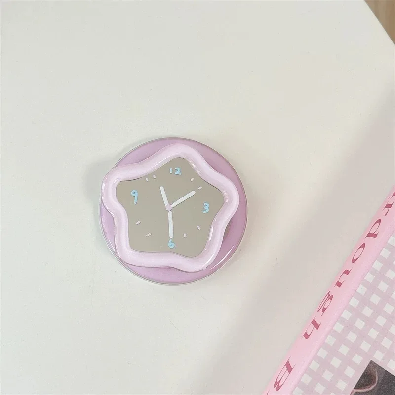Cartoon Mirror Telescopic Phone Stand Kawaii Ins 360°Rotatable Anti-Slip Phone Finger Holder Universal Phone Bracket For iPhone view 4