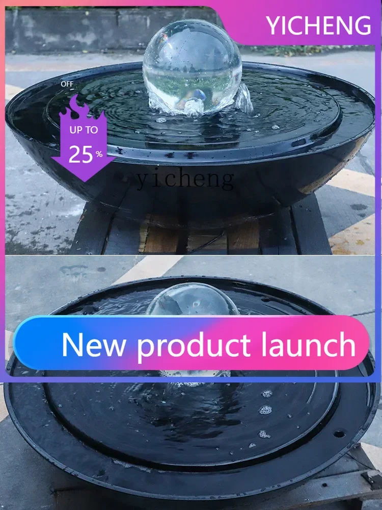 LYY   Large fountain, flowing pool landscaping, circulating water installation, fiberglass sculpture floor ornament