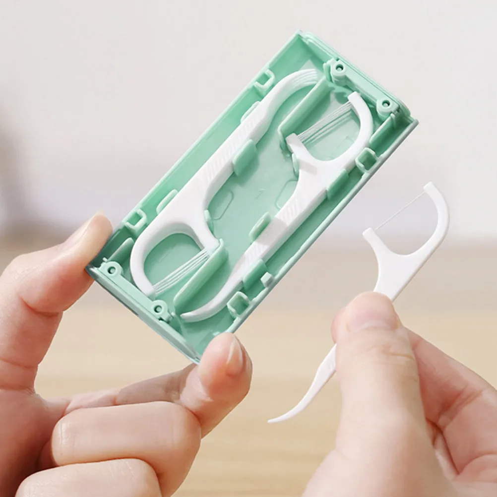 1Set Convenient Dental Floss Picks Ultra Thin Floss Slides Easily Between Teeth Effective Plaque Food Residue Removal