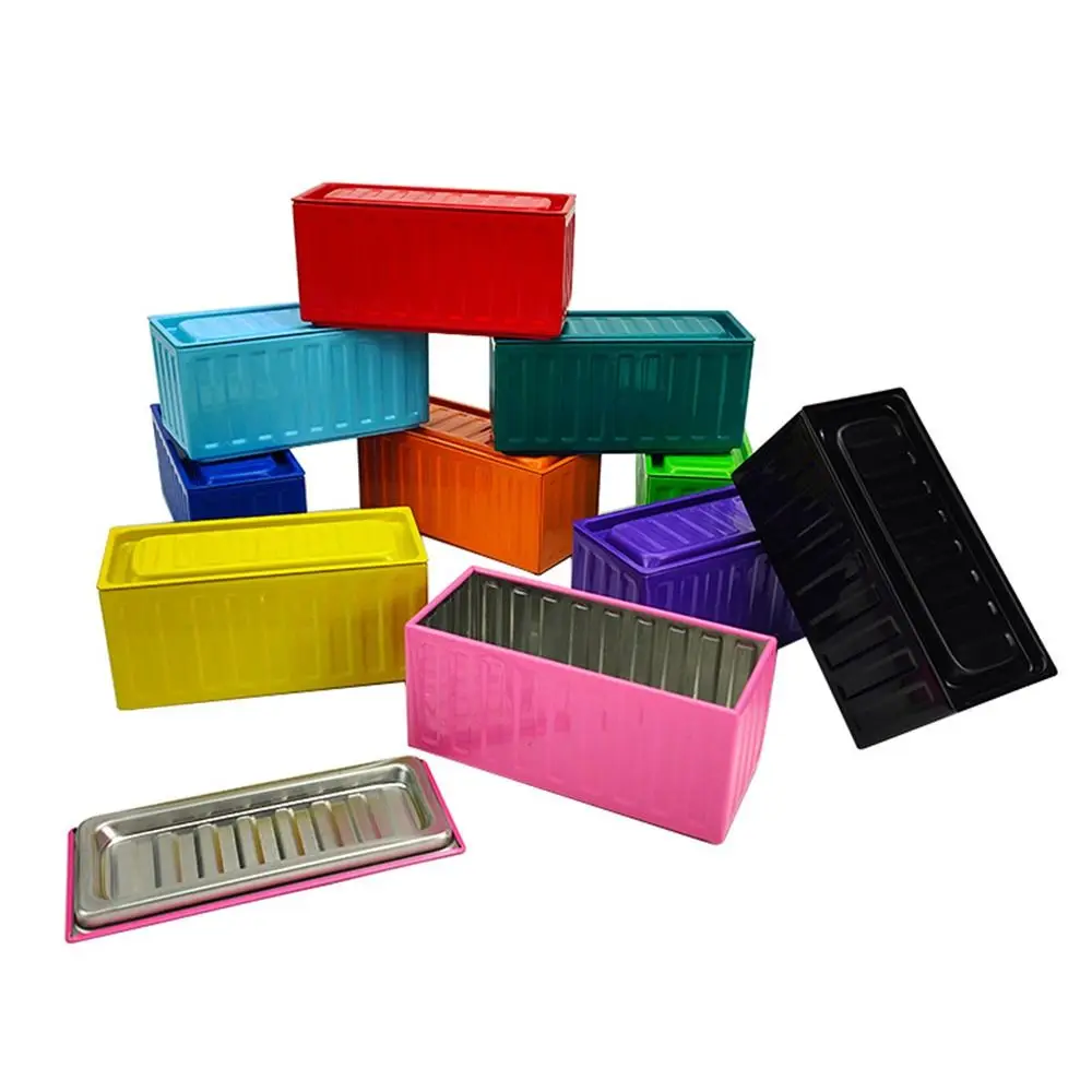 

Wrought Iron Mini Container Model Metal Box Small Size Desktop Storage Box Model Ornaments Retro Industrial Style