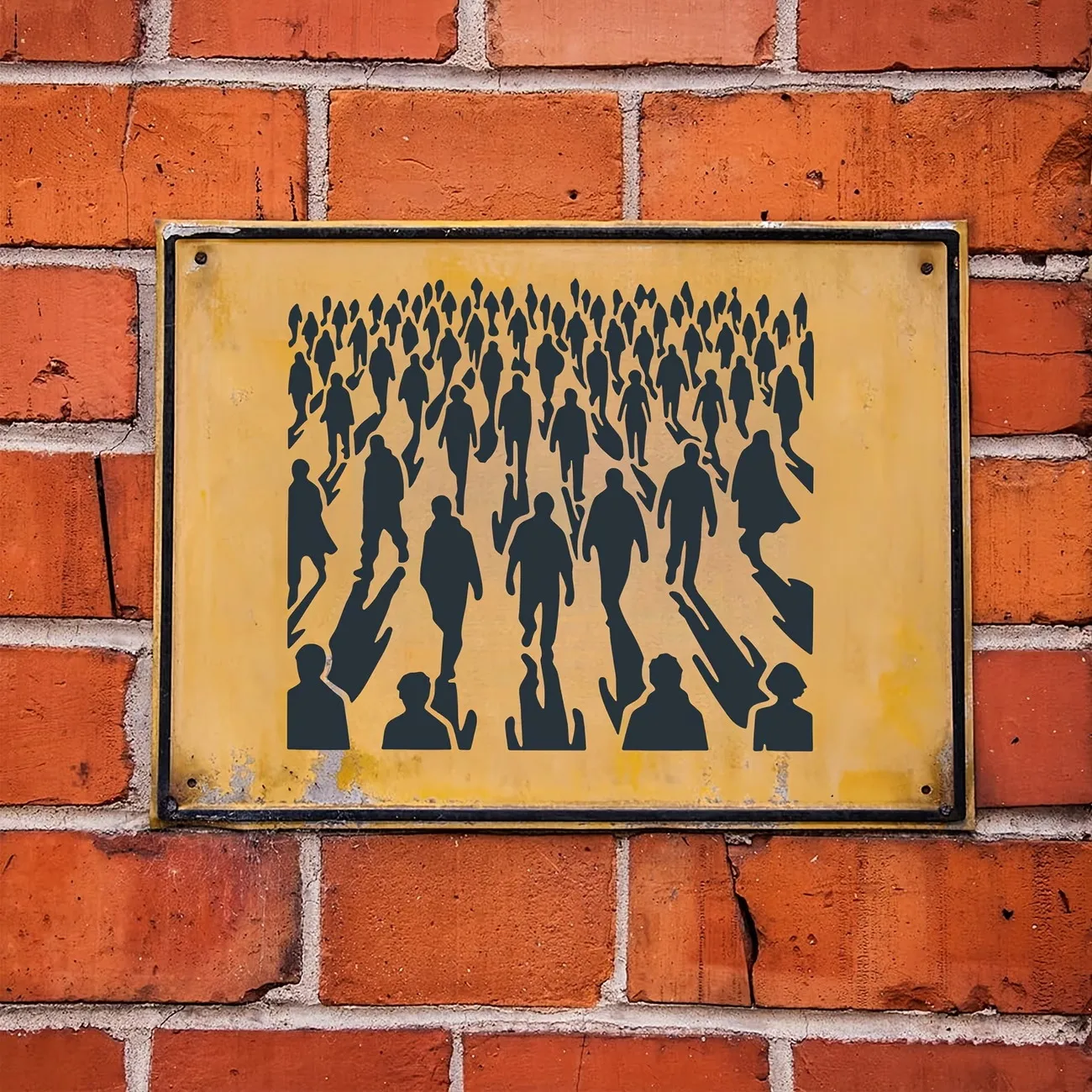 Reusable Stencil for Painting, The Dystopian Crowd Design