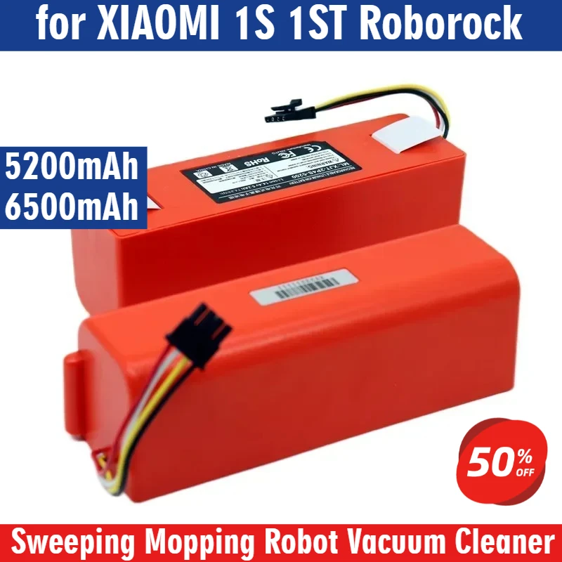 

Replacement Battery BRR-2P4S-5200D for XIAOMI 1S 1ST Roborock SDJQR01RR Sweeping Mopping Robot Vacuum Cleaner