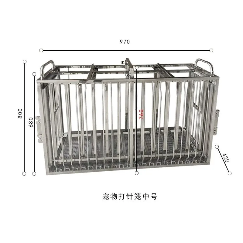 

Clearance Stainless steel large, medium and small pet injection cage