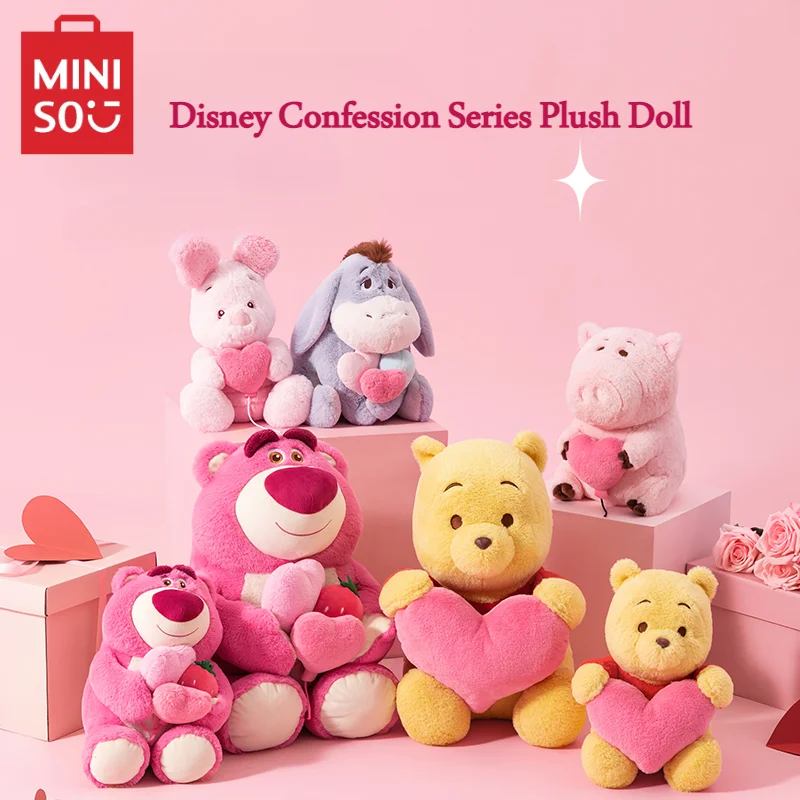 

MINISO Disney Confession Series Plush Doll Eeyore Piglet Winnie The Pooh Lotso Ham Children's Toy Birthday Gift Soft Pillow