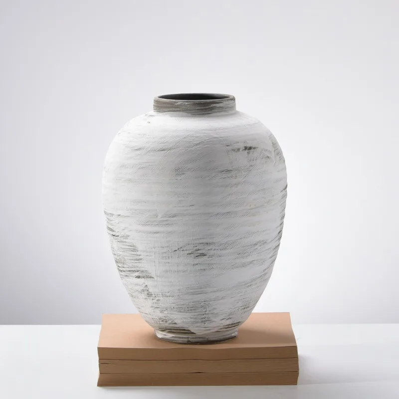 

Modern minimalist and light luxury, ceramic vase, wabi-sabi blue and white porcelain decoration