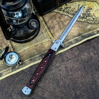 Hot Sale Survival Folding Belt Knife 440C Blade Colorful Wood Handle EDC Defensive Camping Tools Outdoor Jungle Tactical Knife