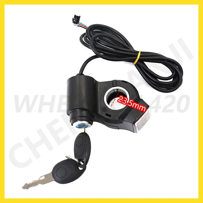 Electric Scooter Thumb Throttle Voltmeter Digital Voltage Display Switch Power with Key Lock for KUGOO M4 Pro Accessories