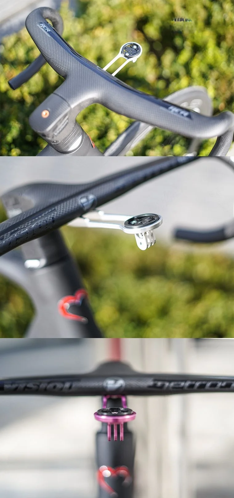 Ultra-Light 26g VISION 5D ACR Inteated Handlebar meter Braet Garmin Light Mount Road Bike Cycling Equipment
