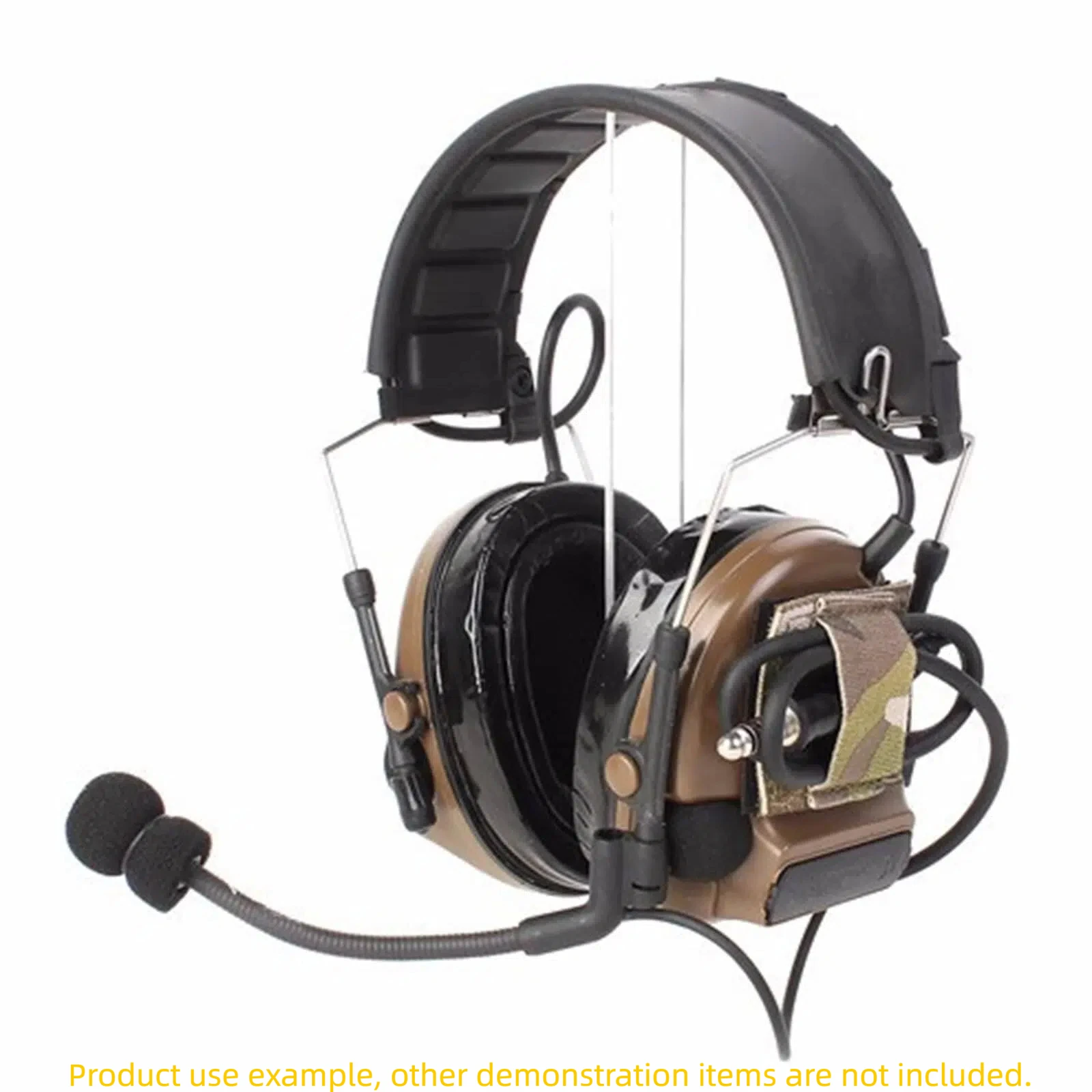 Tactical Helmet Headset Wire Strap Elastic Cable Organizer Hook Loop Fixed Harness for Outdoor Hunting