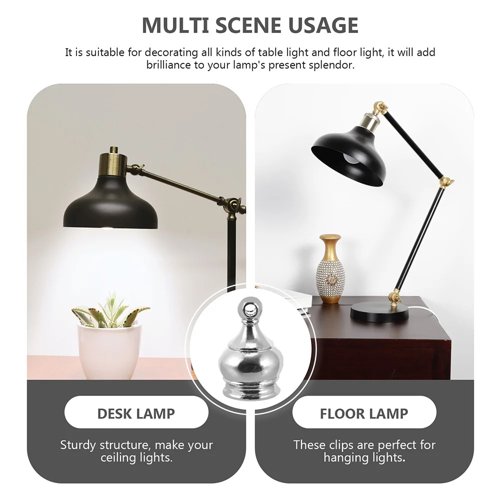 

8Pcs Light Screw Caps Zinc Alloy Lamp Finials for Lampshade Holders Crystal Chandeliers Bar Lamps Porch Lamps Decoration