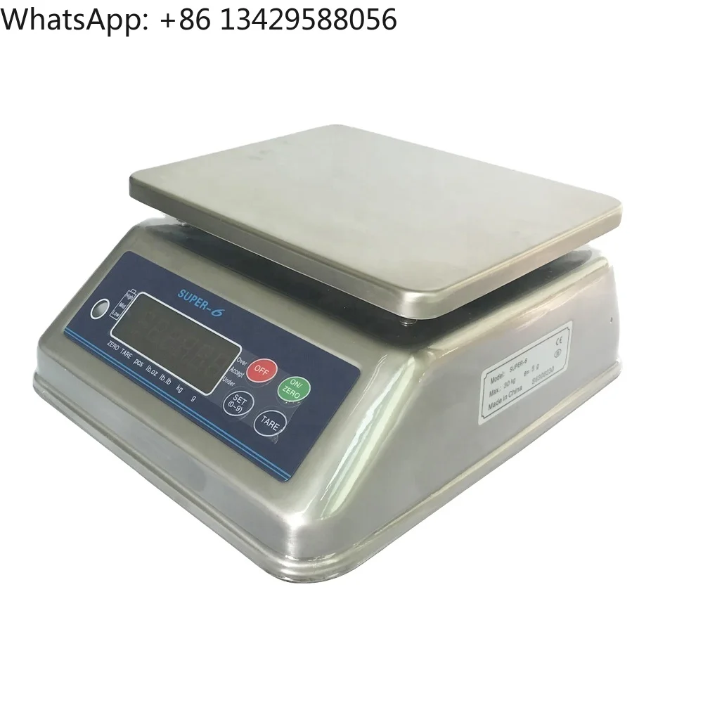 

Electronic Digital Waterproof IP68 Weight Scale Stainless Steel Digital Weighing Table Bench Scale 30kg Super Ss 6