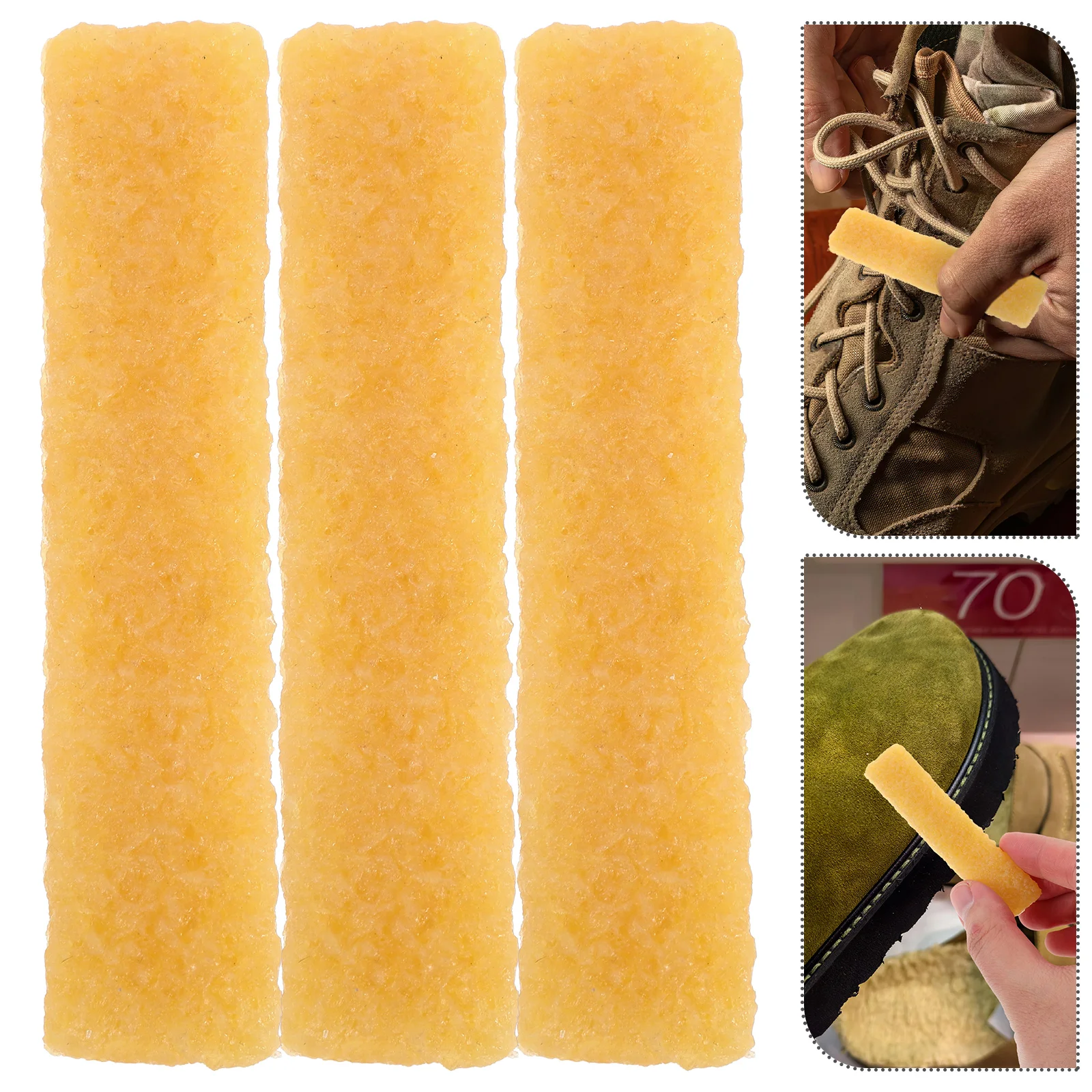 

10 Pcs Raw Rubber Surface Eraser Natural Portable Shoe Cleaner Brush Yellow Casual Boot Cleaning