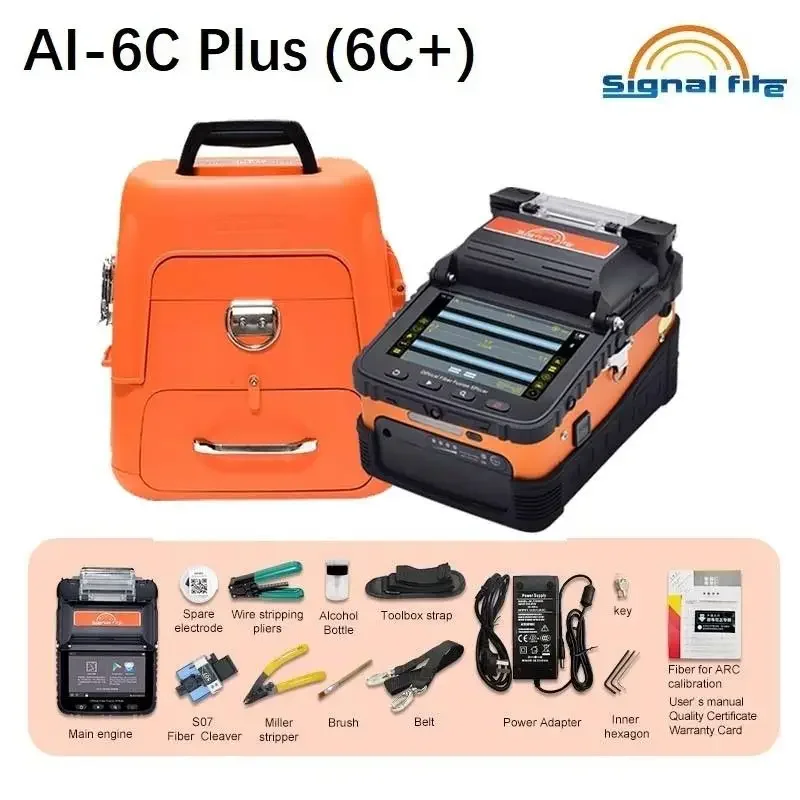 2025 AI-9 AI-6A 6C+AI-5 AI-20 AI-30 Signal Fire SM & MM Multi-Language FTTH Fiber Optic Splicing Machine Optical Fiber Fusion