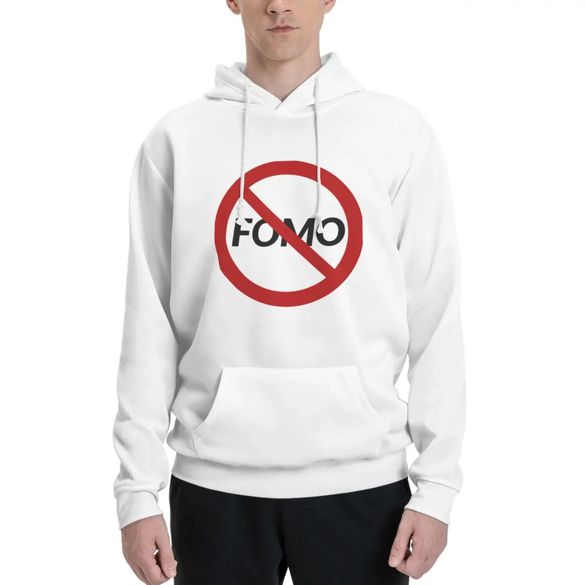 No FOMO For Sale Couples Plus Velvet Hooded Sweater Hot Sale High quality Hooded rope pullover Activity competition Kawaii