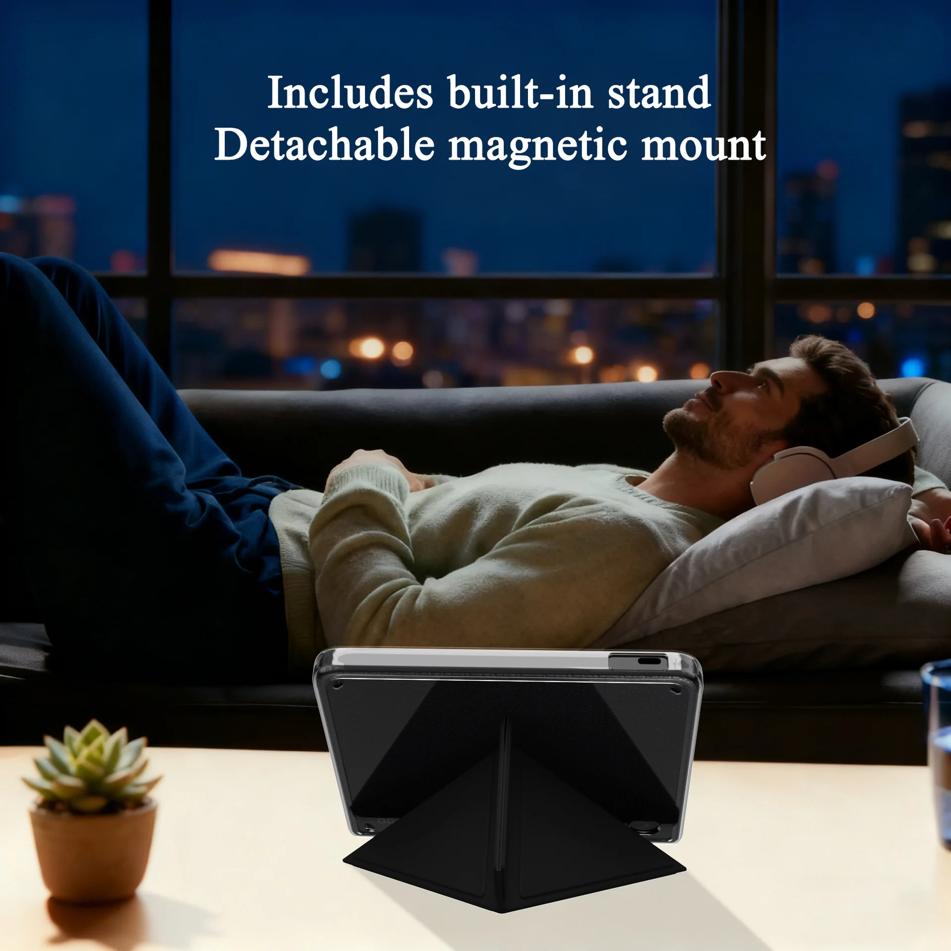 حافظة مغناطيسية قابلة للفصل لـ Kobo Libra Color & Libra 2 مقاس 7 بوصة، غطاء جلد PU مع حماية للنوم التلقائي #2