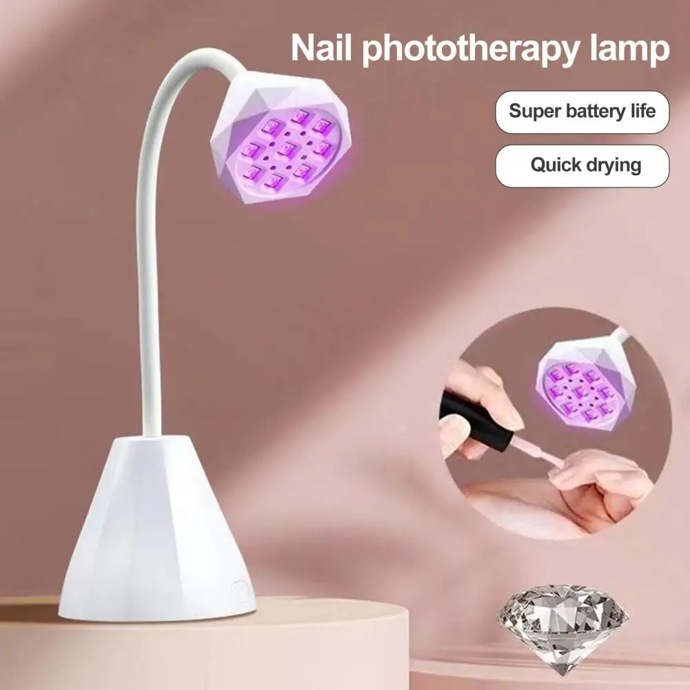 Led Ultraviolet Lights Clip-On Flexible Metal Tube UV Lamp USB Mini UV Gel Curing Light Desk Lamp Nail Dryer For DIY Nail Art