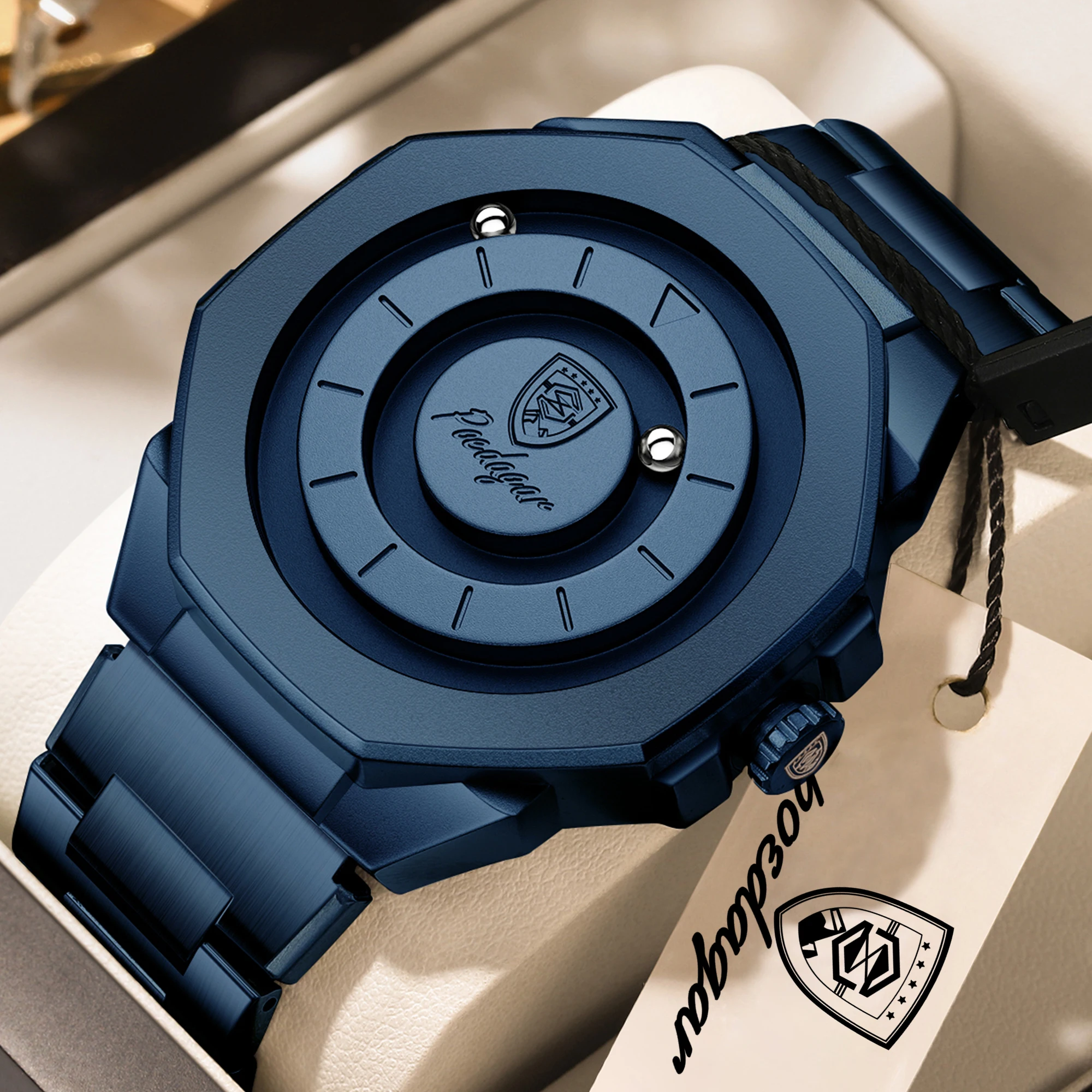 POEDAGAR Top Creative Men Wristwatch Fashion Waterproof Stainless Steel Reloj Hombre 2