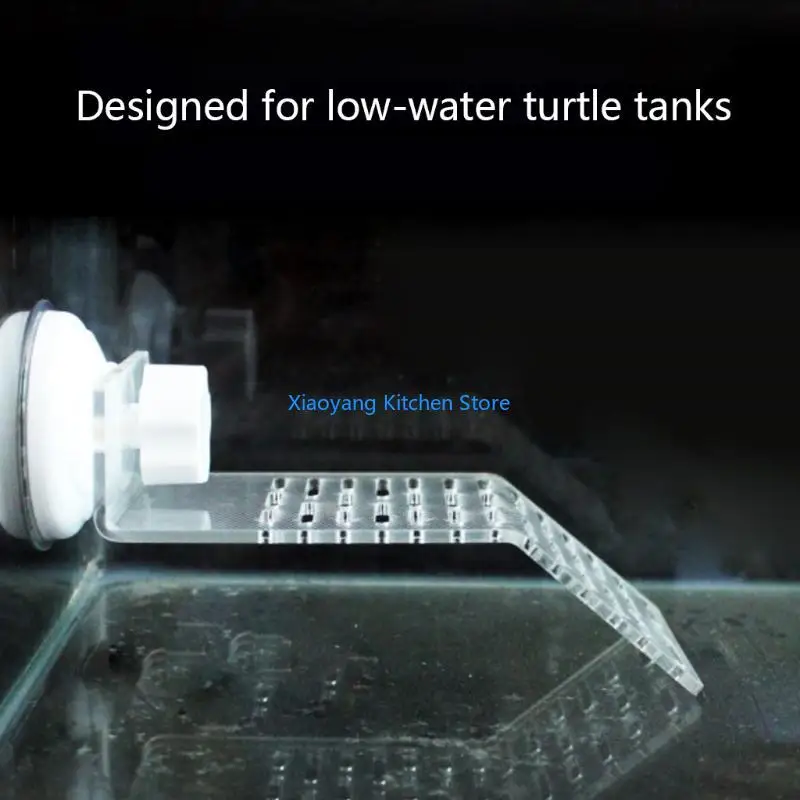 69HC Aquarium Fish for Tank Adjustable for Turtle Basking Platform Sunbathing Resting Habitat for Play Use Transparent