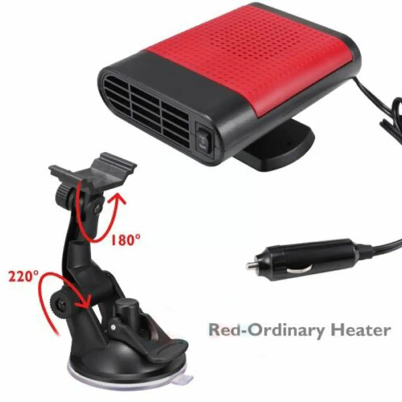 12V 500W Car Heater Portable Electric Heating Fan Defogger Quick Demister Heat Defroster