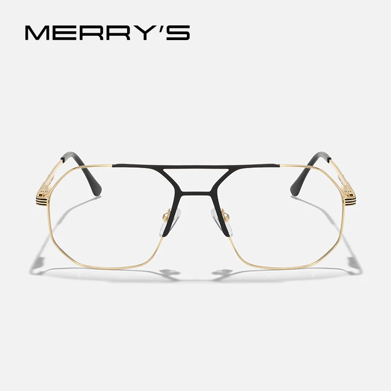MERRYS DESIGN Men Fashion Square Glasses Optics Frame Luxury Double Bridge Prescription Glasses Frames Optical Eyewear S2193