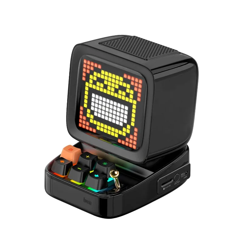 Retro Pixel Art BT Portable Speaker Alarm Clock DIY Light Emitting Diode Display Board, Birthday Gift Home Light Decoration