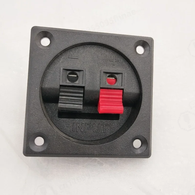 2‑Position Speaker Spring Terminal Clip, Panel Mount Wiring Socket, Back Plate Wire Clamp for Stage Audio Speaker Cabinet