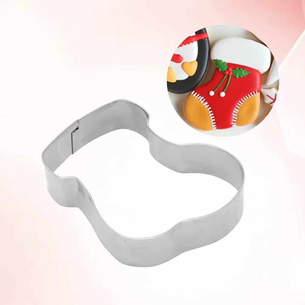 

Stainless Steel Cookie Cutter Molds Christmas Stocking Shape DIY Chocolate Moulds Cupcake Dessert Baking Mold