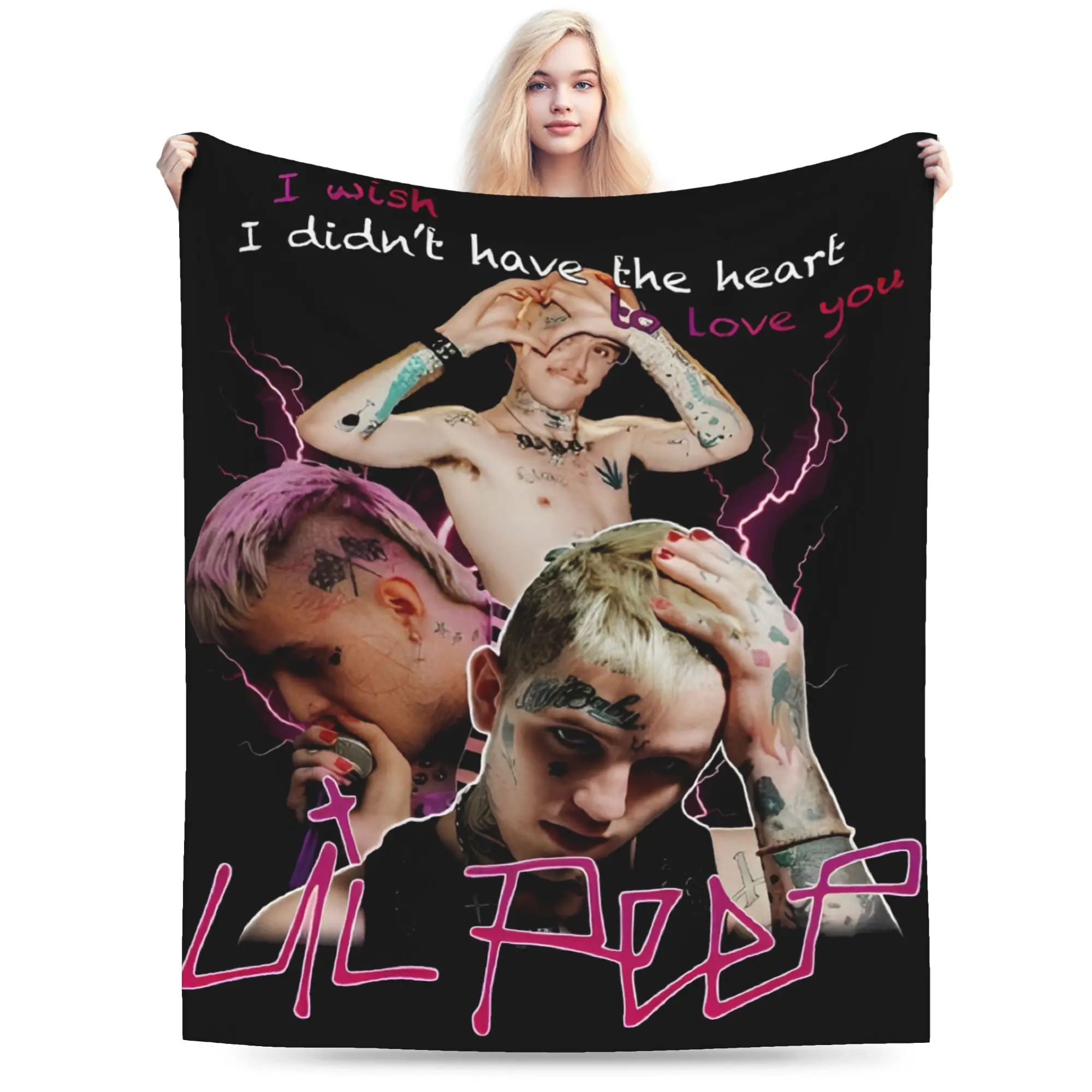 ليل اللمحة أنا أتمنى مغني الراب اكسسوارات البطانيات خفيفة الوزن رقيقة الصوف رمي البطانيات مريحة الفراش يلقي #1