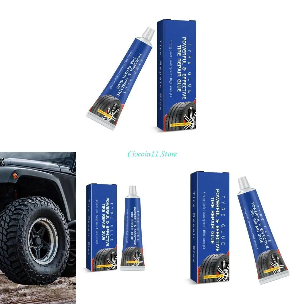 

Y1UB Tire Repair Adhesive 50ml Waterproof Sealant Multipurpose for Long Service Fixes