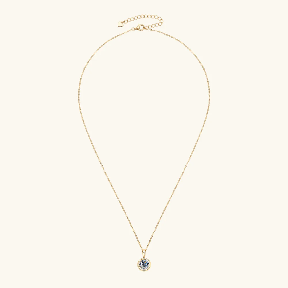 JoyceJelly 2ct Moissanit-Halskette für Frauen, S925-Sterlingsilber-Anhänger, Schlüsselbeinkette für Hochzeit, weiblicher Luxus-Halsschmuck – Detail 11
