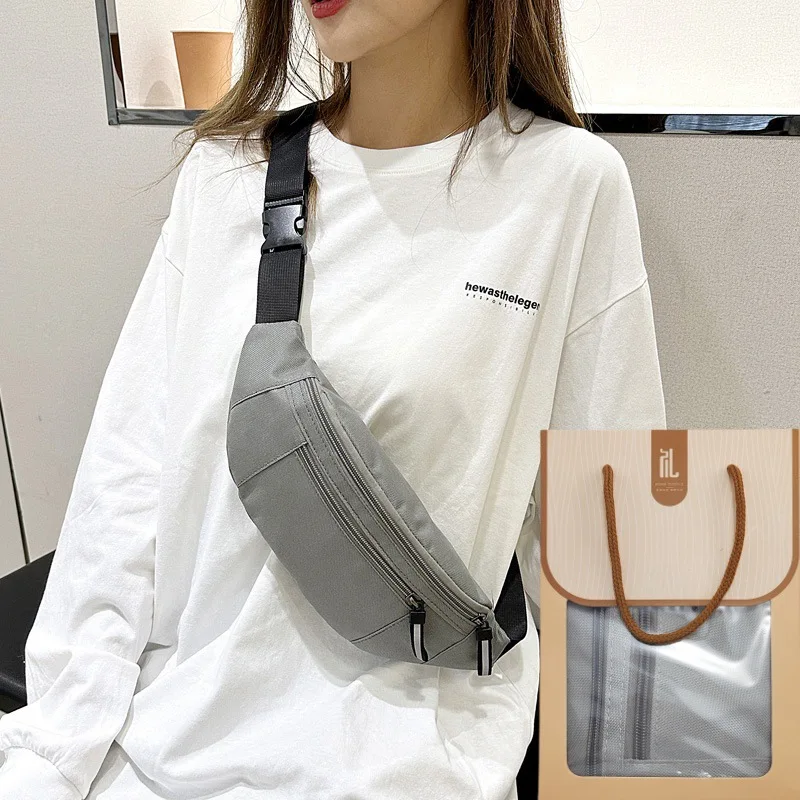

Satchel Breast Bag Waterproof Mountaineering Running Solid Color Mobile Phone Bag Gift Box Outdoor Leisure Sports Fanny Pack